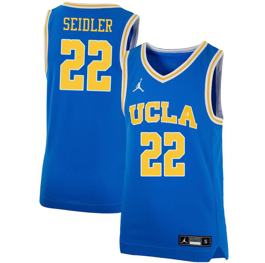 Jordan Brand Men #22 Jack Seidler UCLA Bruins College Basketball Jerseys Sale-Blue